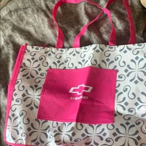 pink patterned chevrolet bag